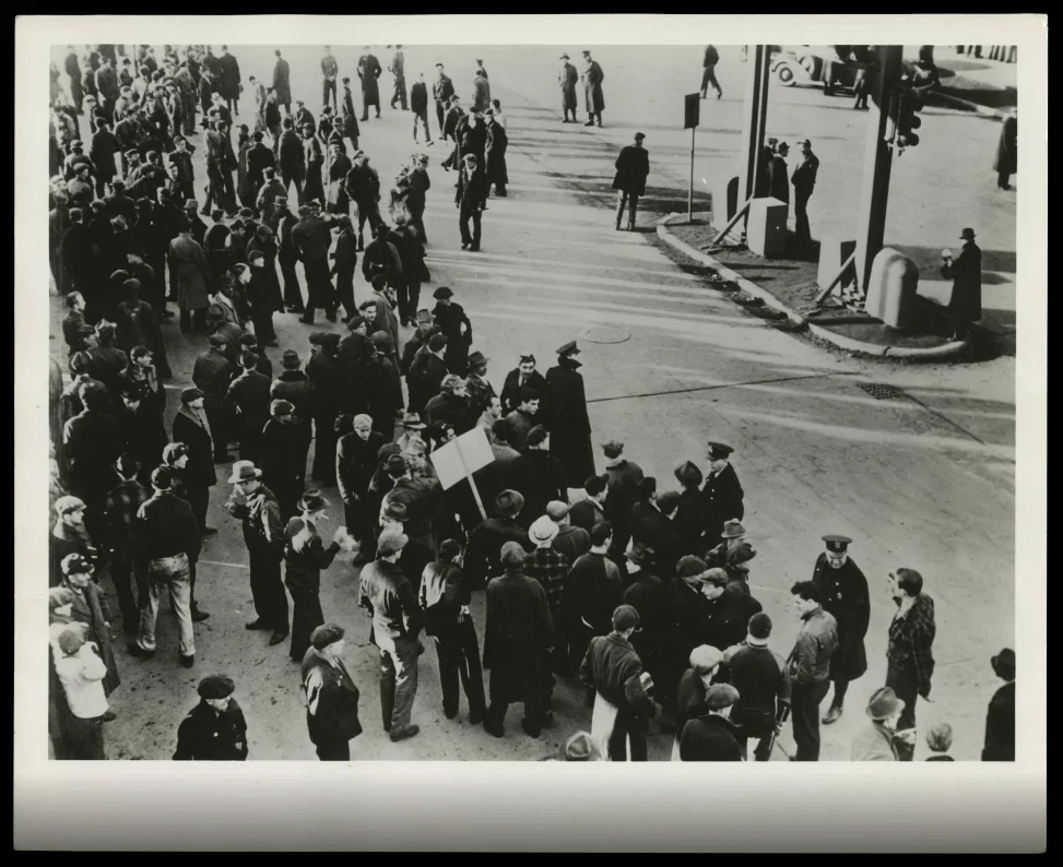 Демонстрация Союза на заводе Ford Rouge, 1937 г.