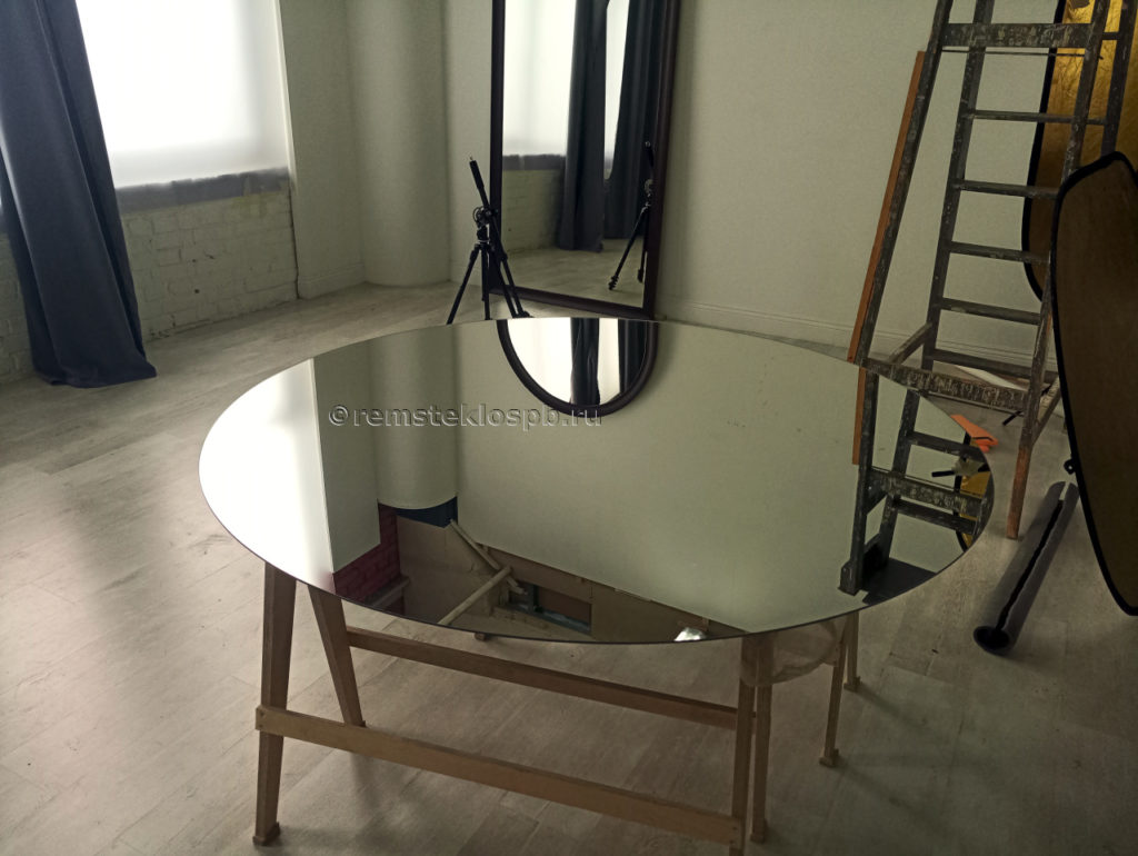 Полировка зеркала мебельной фабрики на Заставской