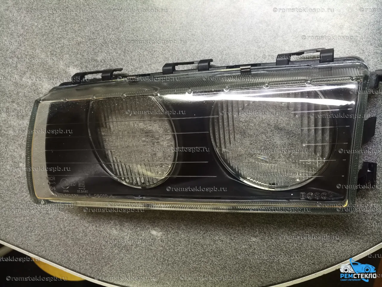 Полировка стеклянной фары BMW 3 E36